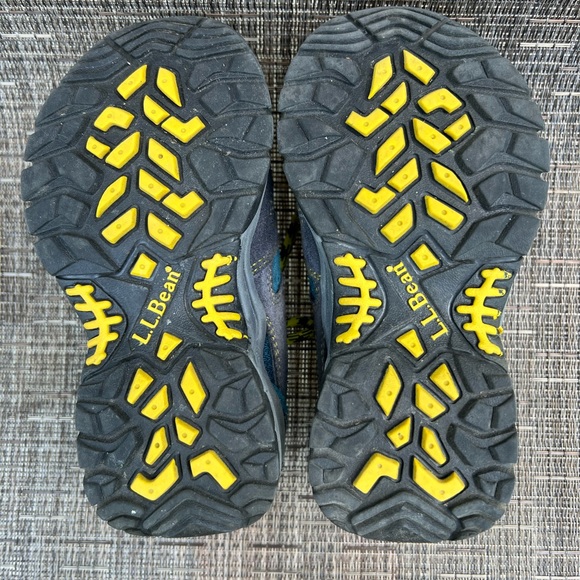 LLBean Toddler Boy’s 10 Blue/Yellow Fabric Athletic Lace Up Hiking Sneakers - Picture 10 of 12